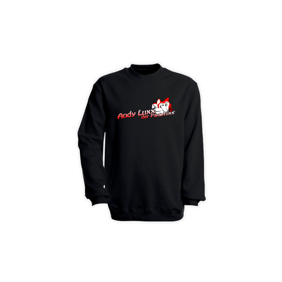 Sweat-Shirt "ANDY LUXX DER PARTYFUXX Logo" rot, schwarz