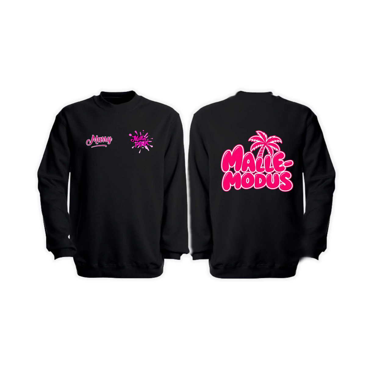 Sweat-Shirt "MALLEMODUS" schwarz