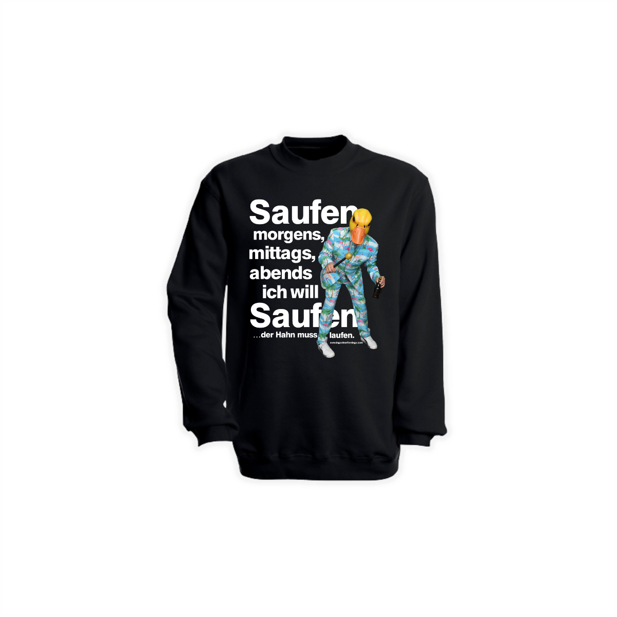 Sweat-Shirt "SAUFEN" schwarz