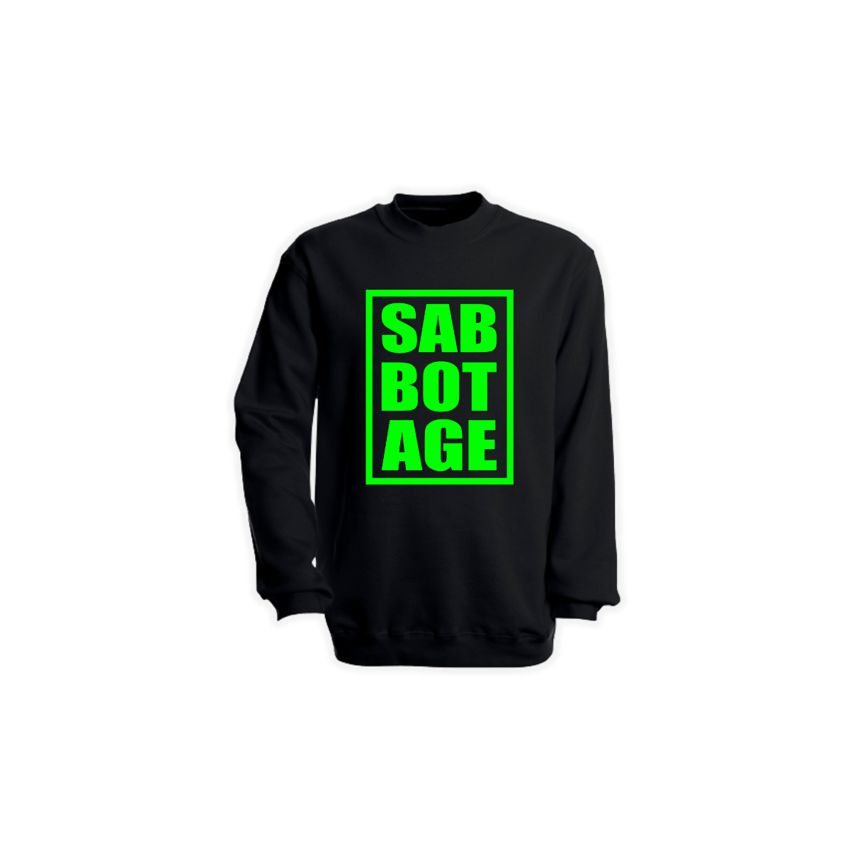 Sweat-Shirt "SAB BOT AGE" Logo grün