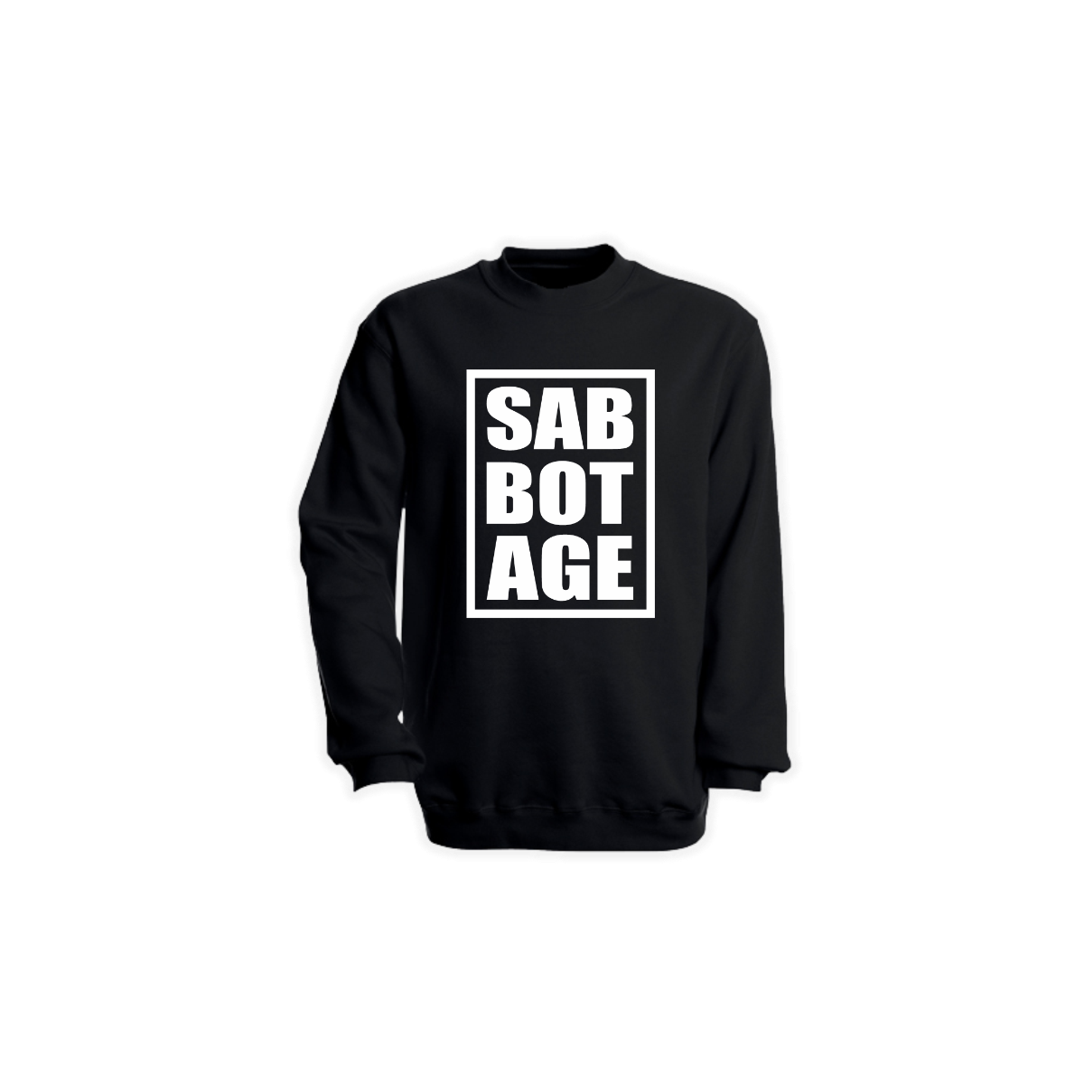 Sweat-Shirt "SAB BOT AGE" Logo weiss