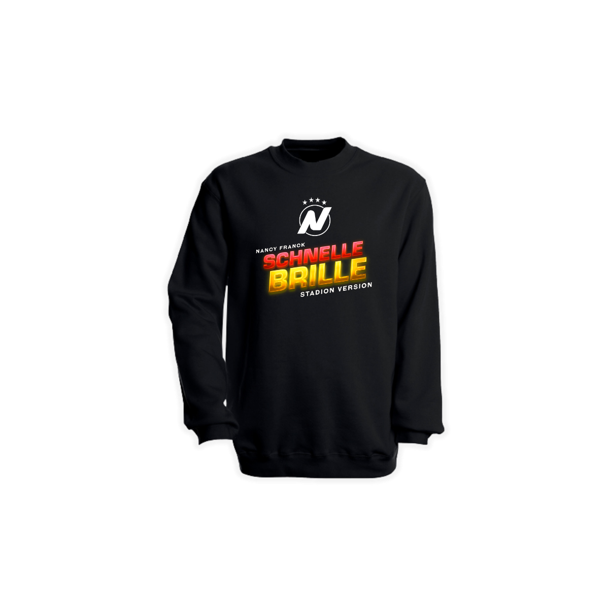 Sweat-Shirt "Schnelle Brille STADION VERSION" schwarz