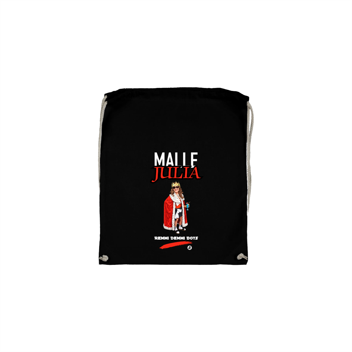 Stoffbeutel "MALLE JULIA" schwarz