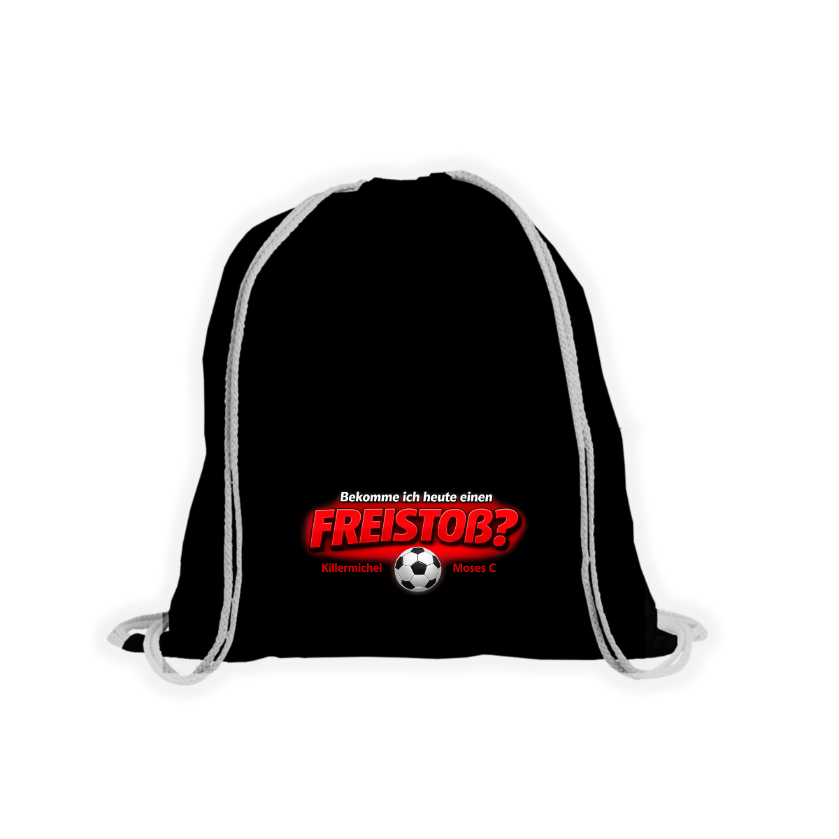 Stoffbeutel "FREISTOß" schwarz