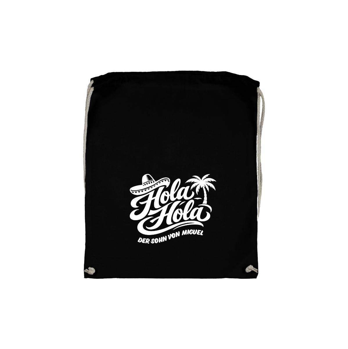 Stoffbeutel "HOLA HOLA" schwarz