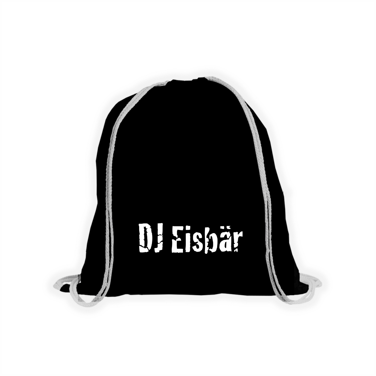 Stoffbeutel "DJ EISBÄR Logo" schwarz