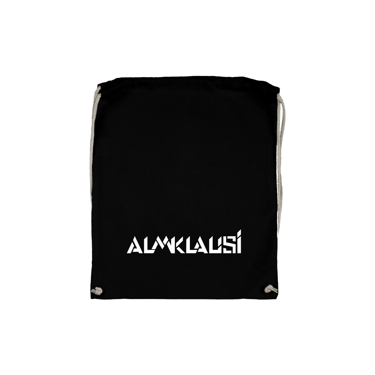 Stoffbeutel "ALMKLAUSI Logo" schwarz