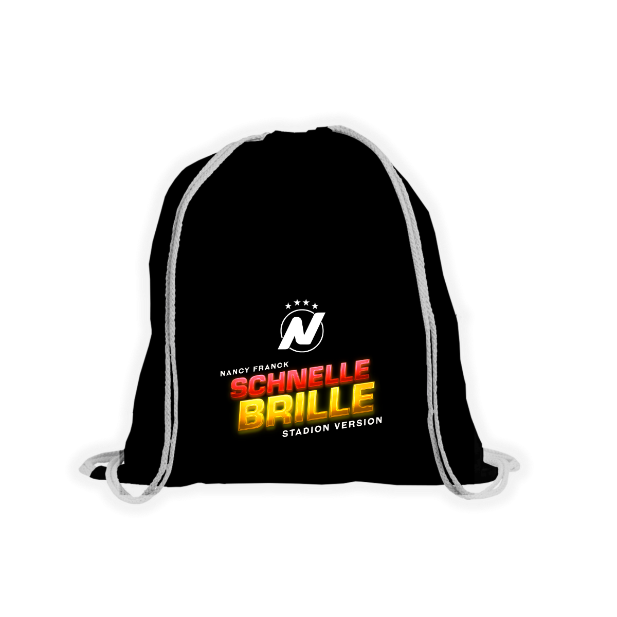 Stoffbeutel "Schnelle Brille STADION VERSION" schwarz