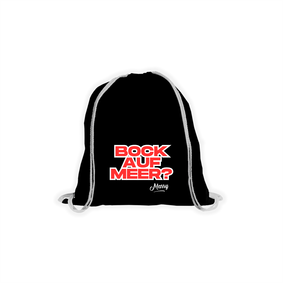 Stoffbeutel "BOCK AUF MEER?" schwarz