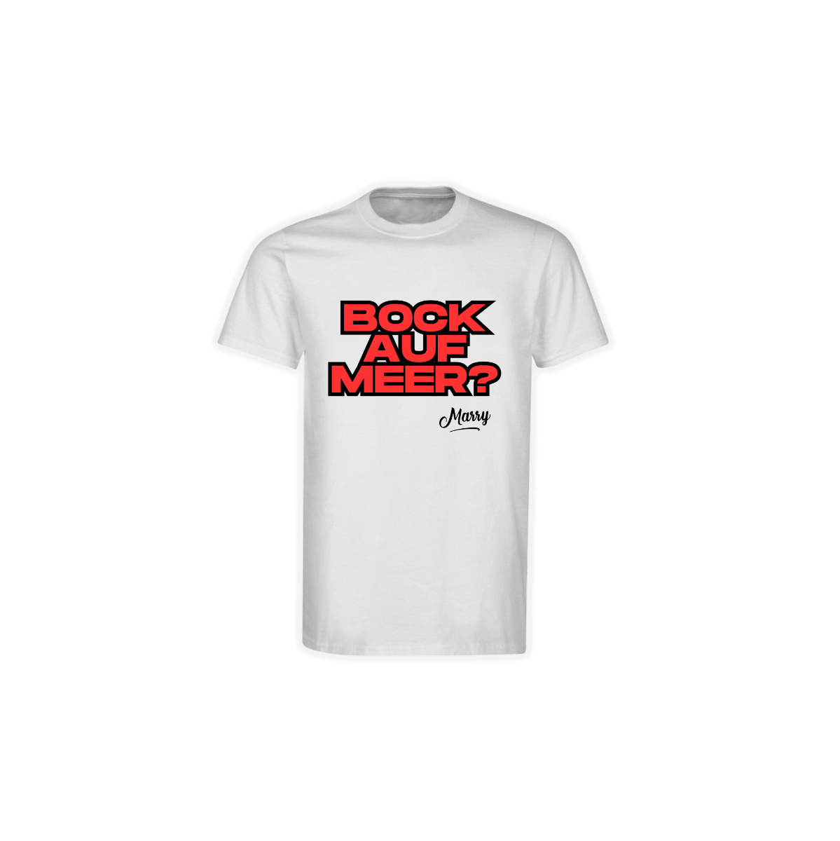 T-Shirt "BOCK AUF MEER?" weiß