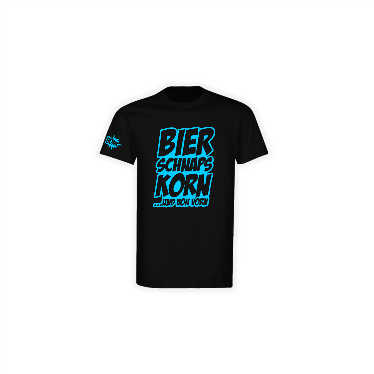 T-Shirt "BIER SCHNAPS KORN" schwarz