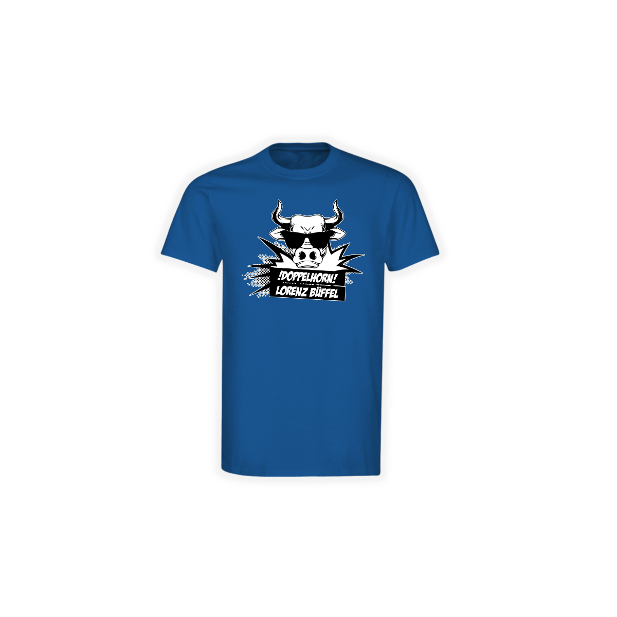 T-Shirt "DOPPELHORN" blau