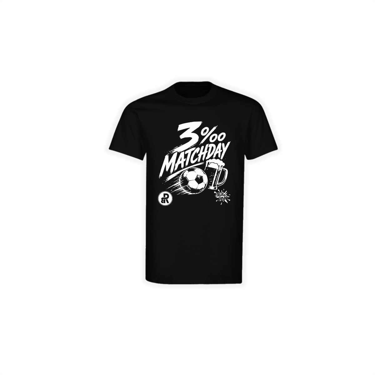 T-Shirt "3 PROMILLE MATCHDAY" schwarz