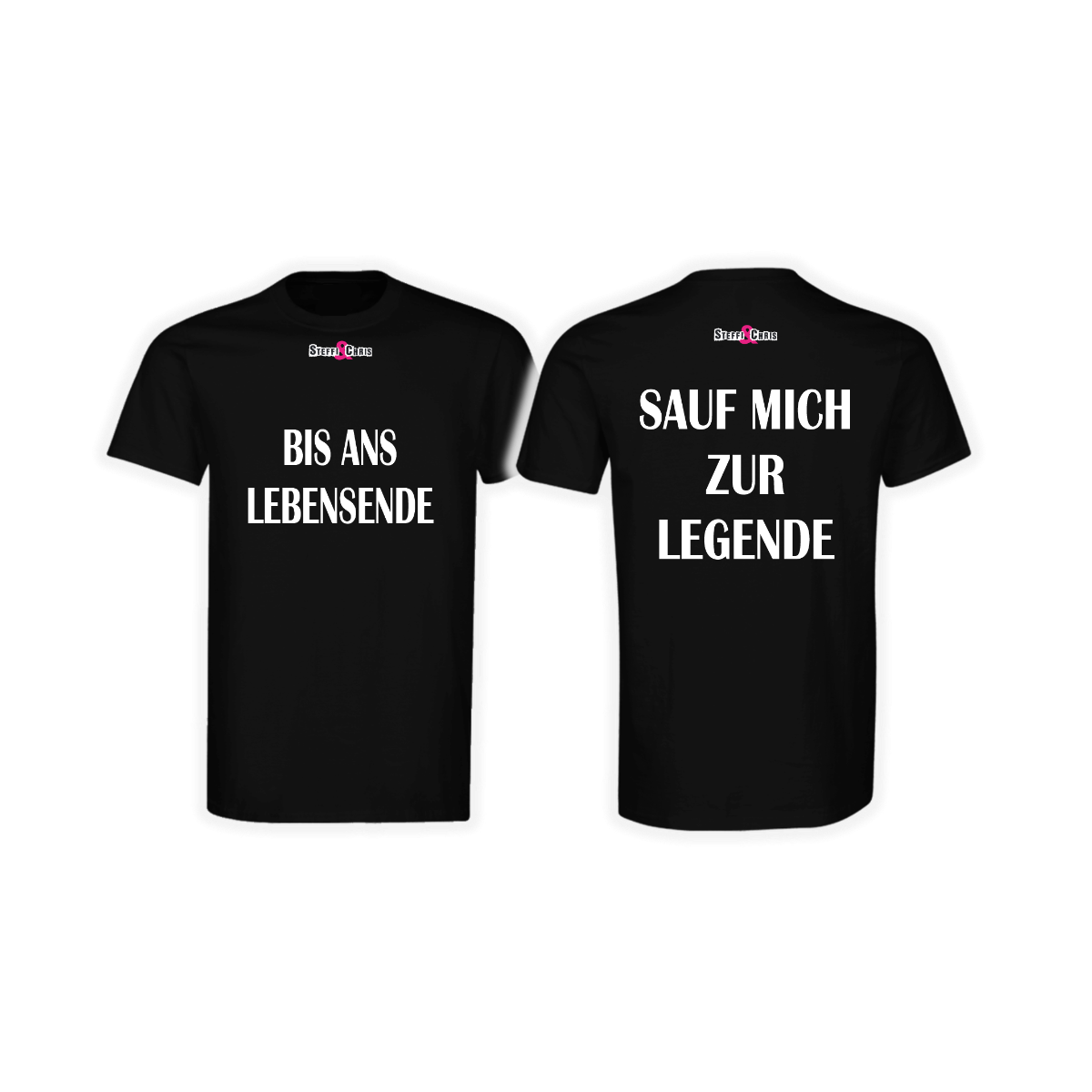 T-Shirt "BIS ANS LEBENSENDE" schwarz