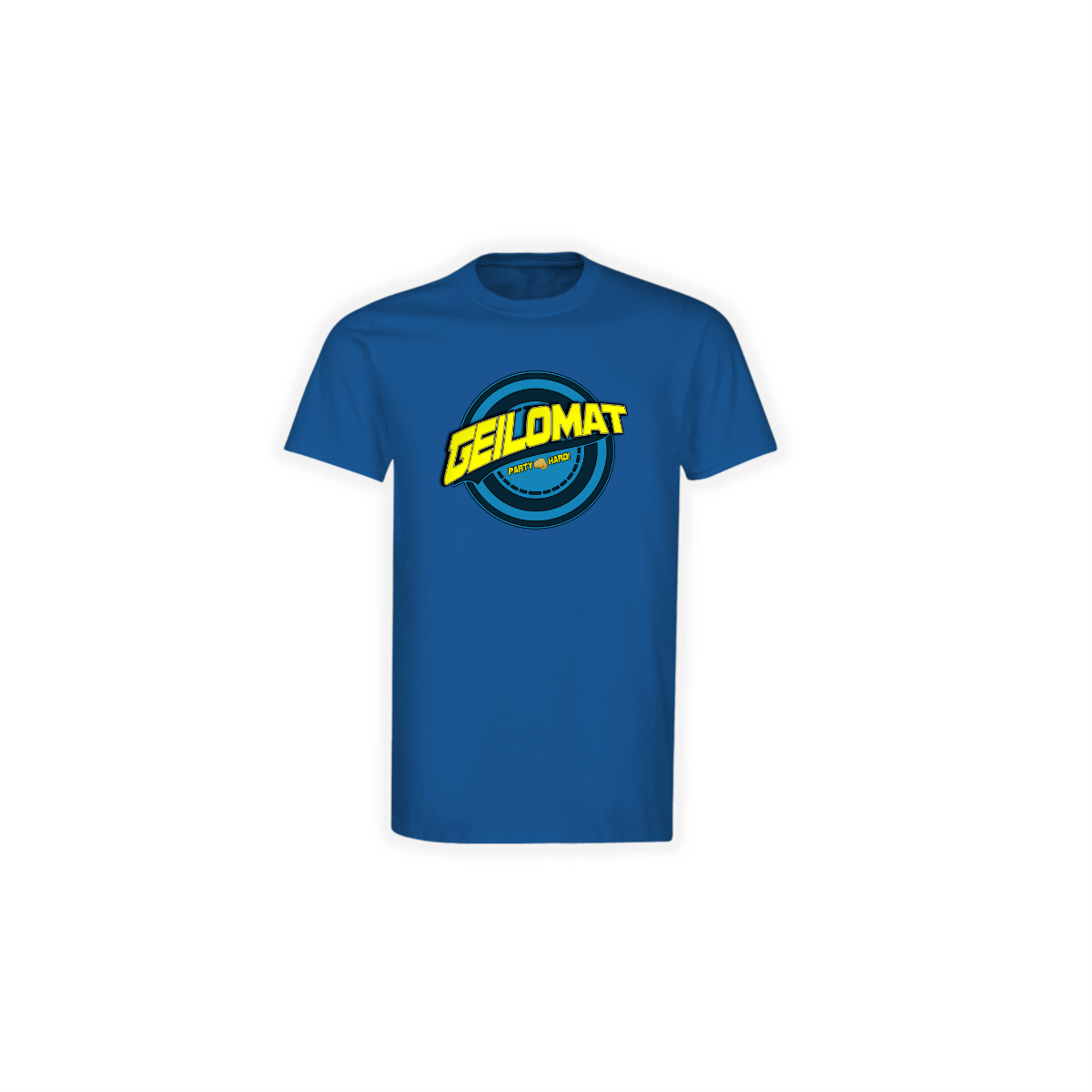 T-Shirt "GEILOMAT Logo" (bunt) blau