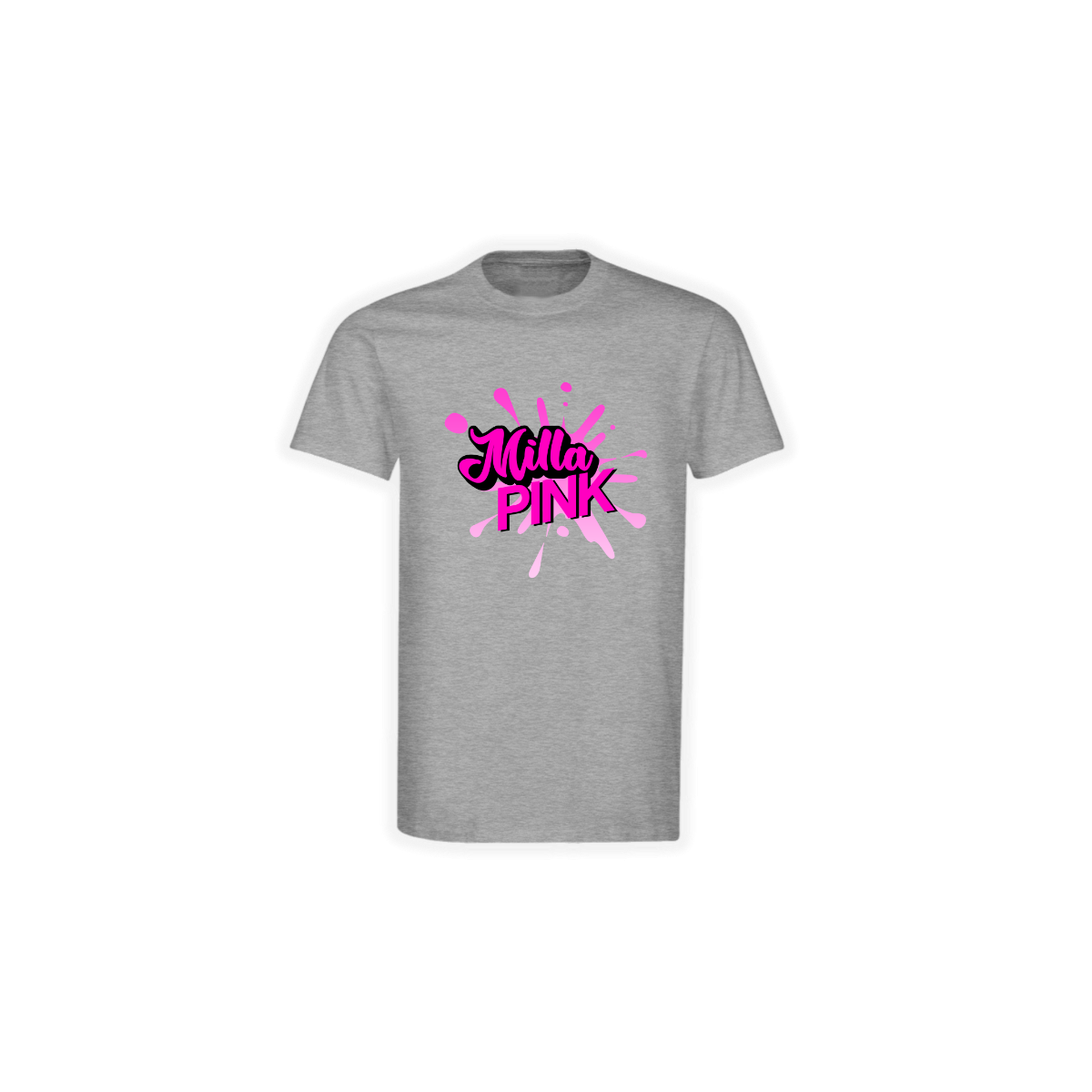 T-Shirt "MILLA PINK Logo" grau