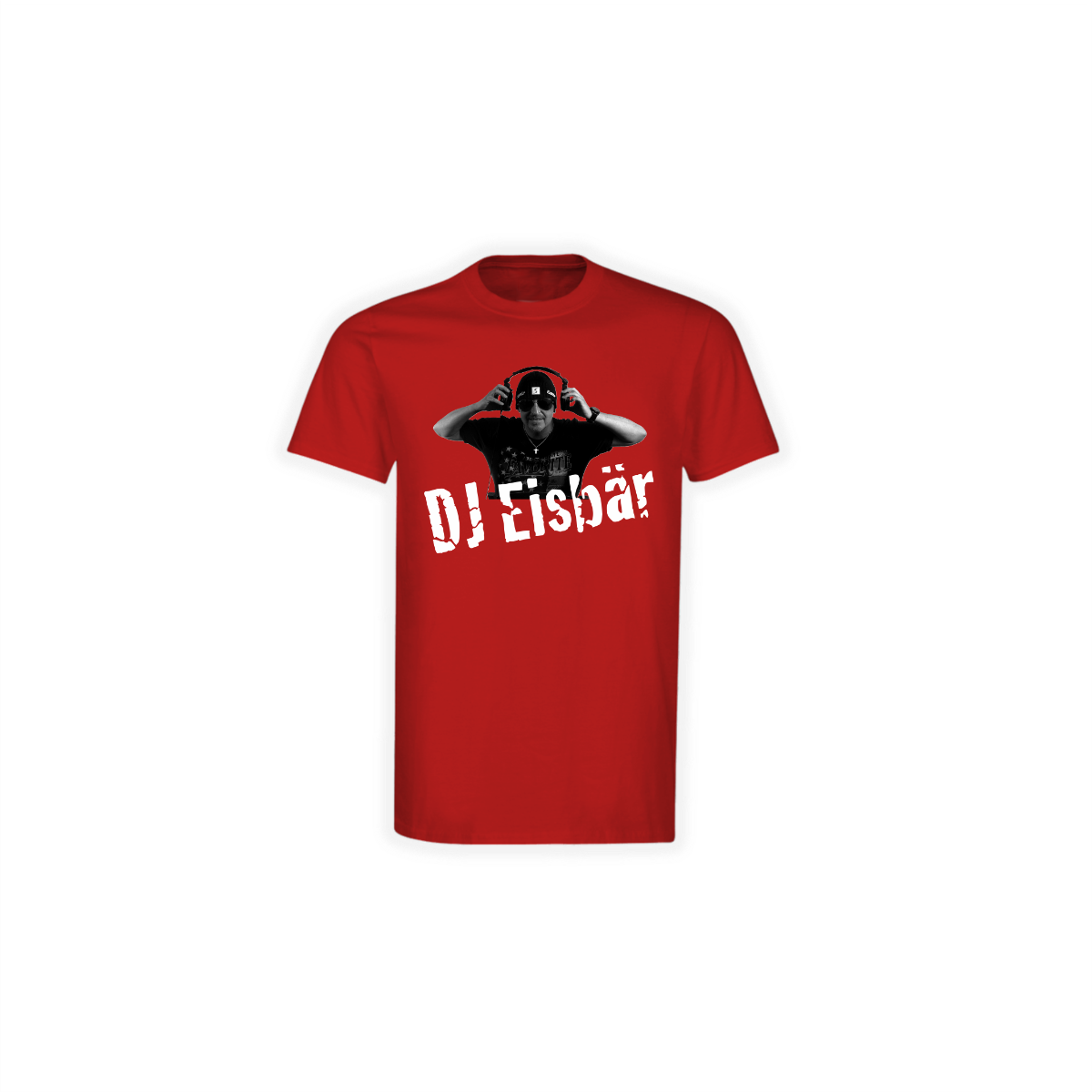 T-Shirt "DJ EISBÄR Logo" rot