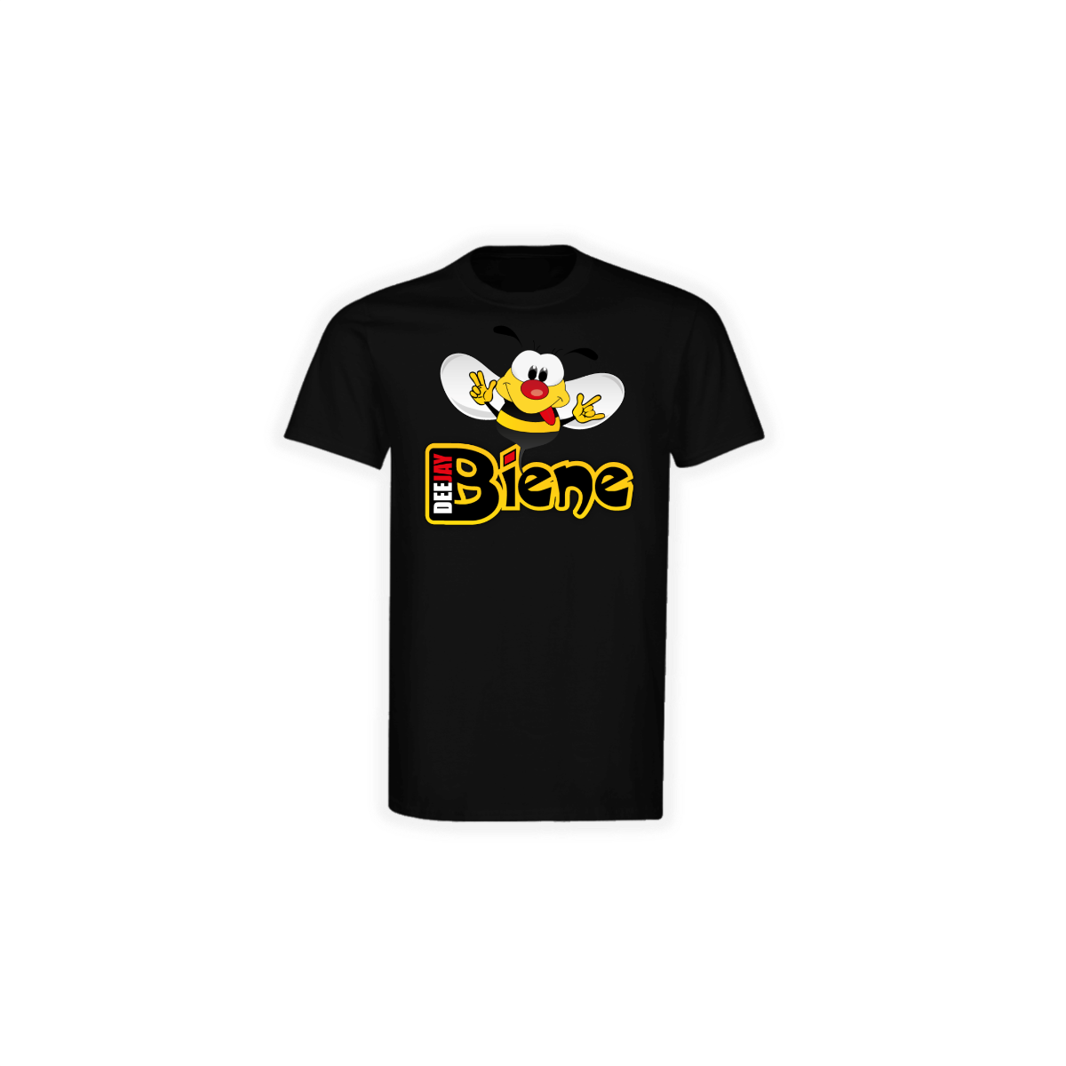 T-Shirt "DEEJAY BIENE Logo" schwarz