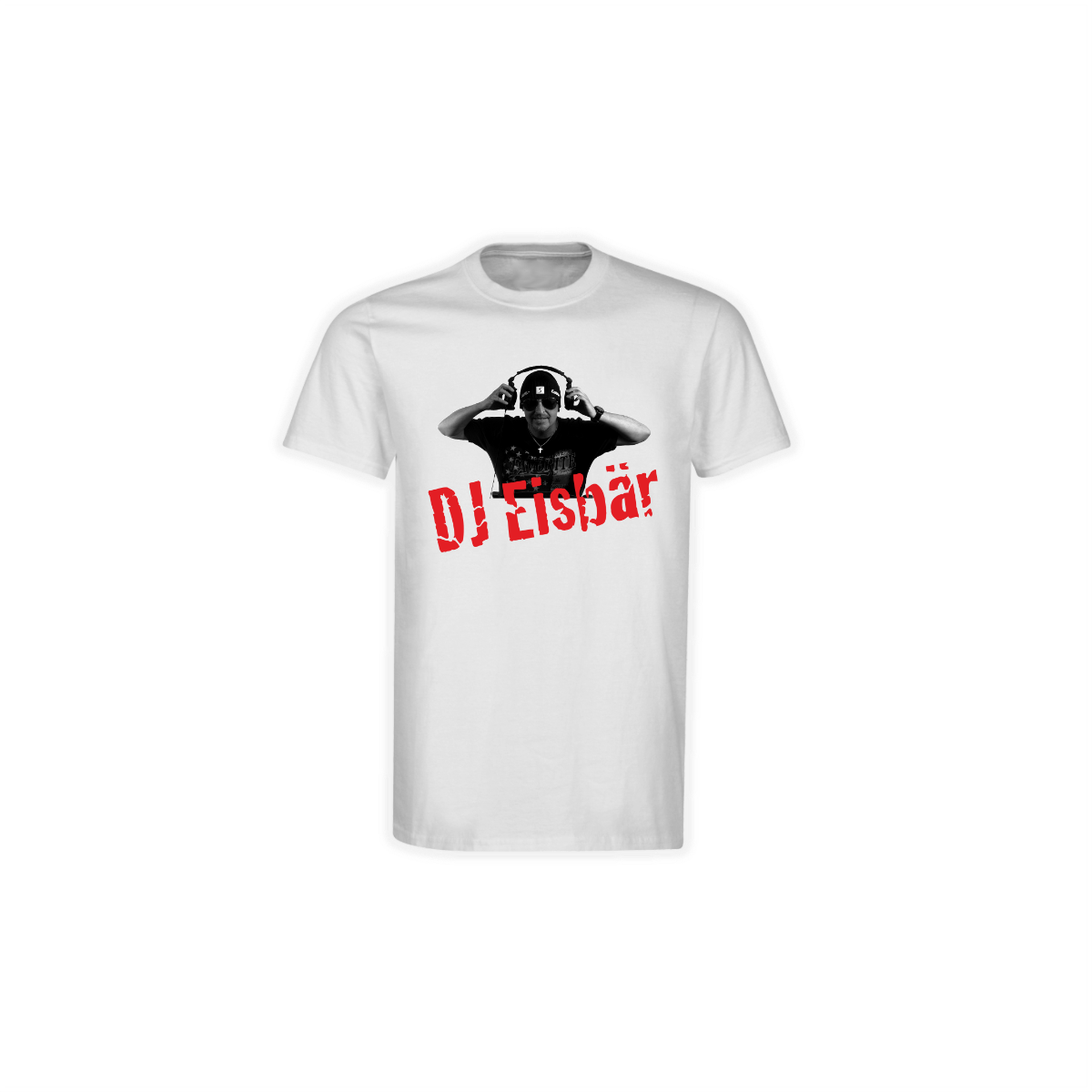 T-Shirt "DJ EISBÄR Logo" weiß