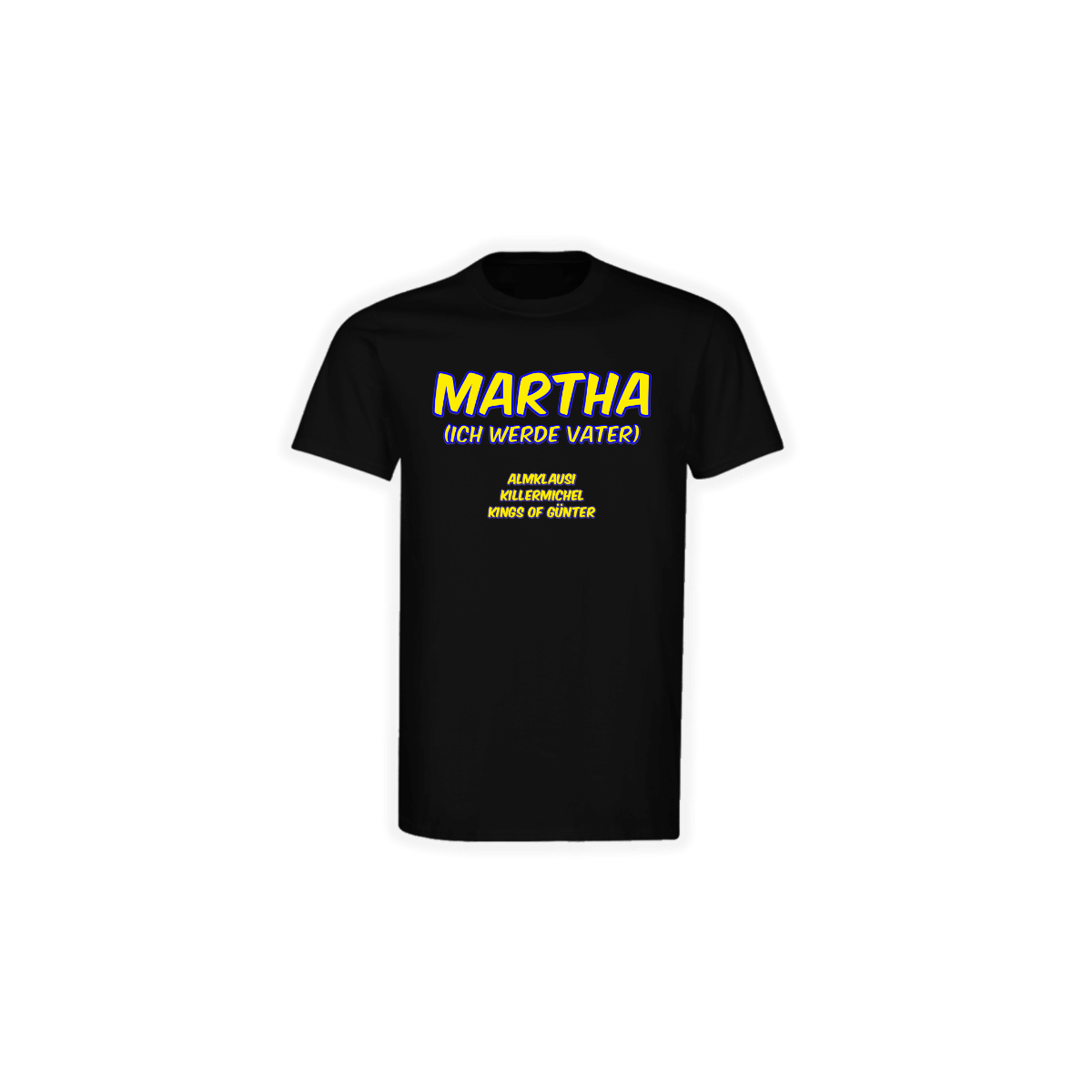 T-Shirt "MARTHA - Ich werde Vater" schwarz