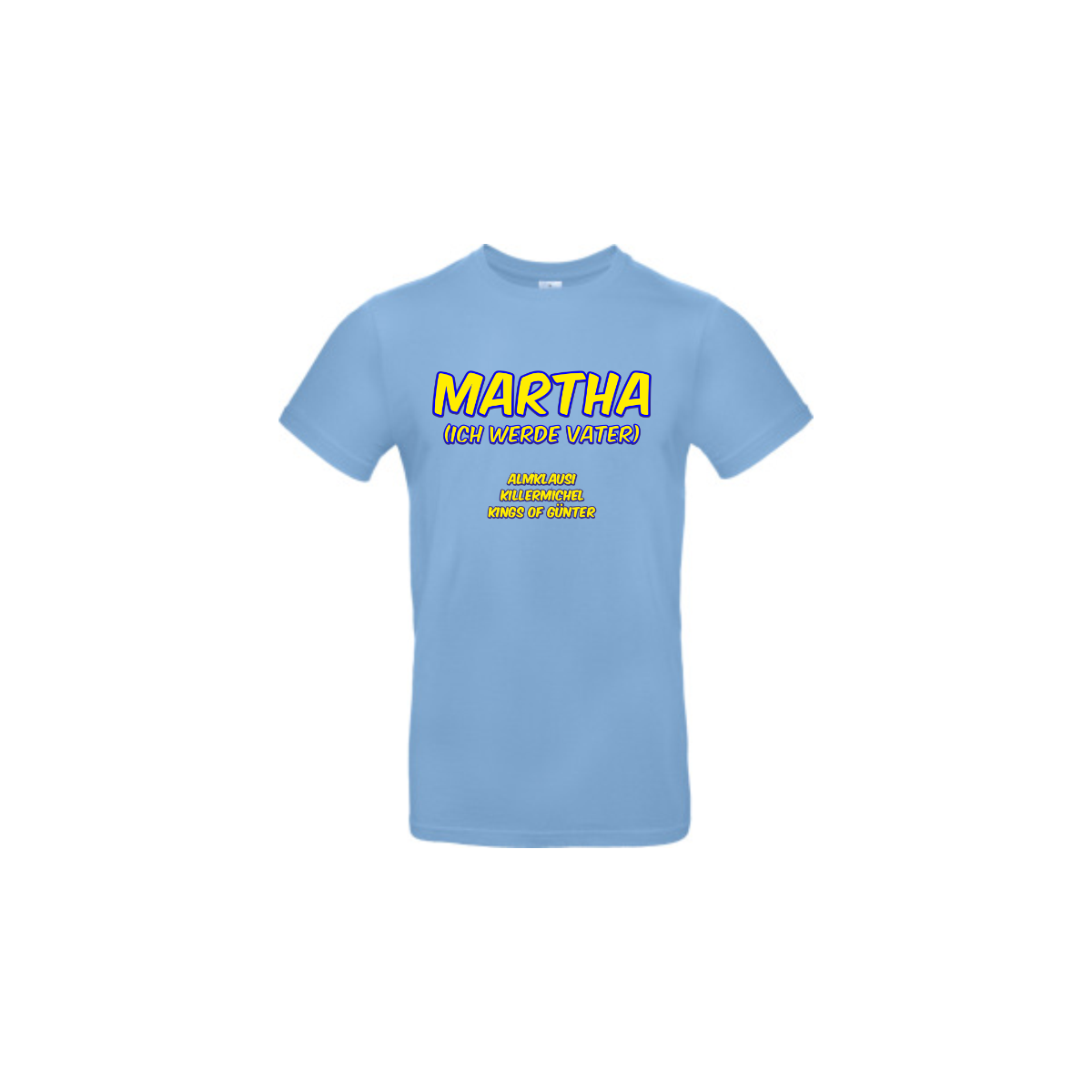 T-Shirt "MARTHA - Ich werde Vater" hellblau