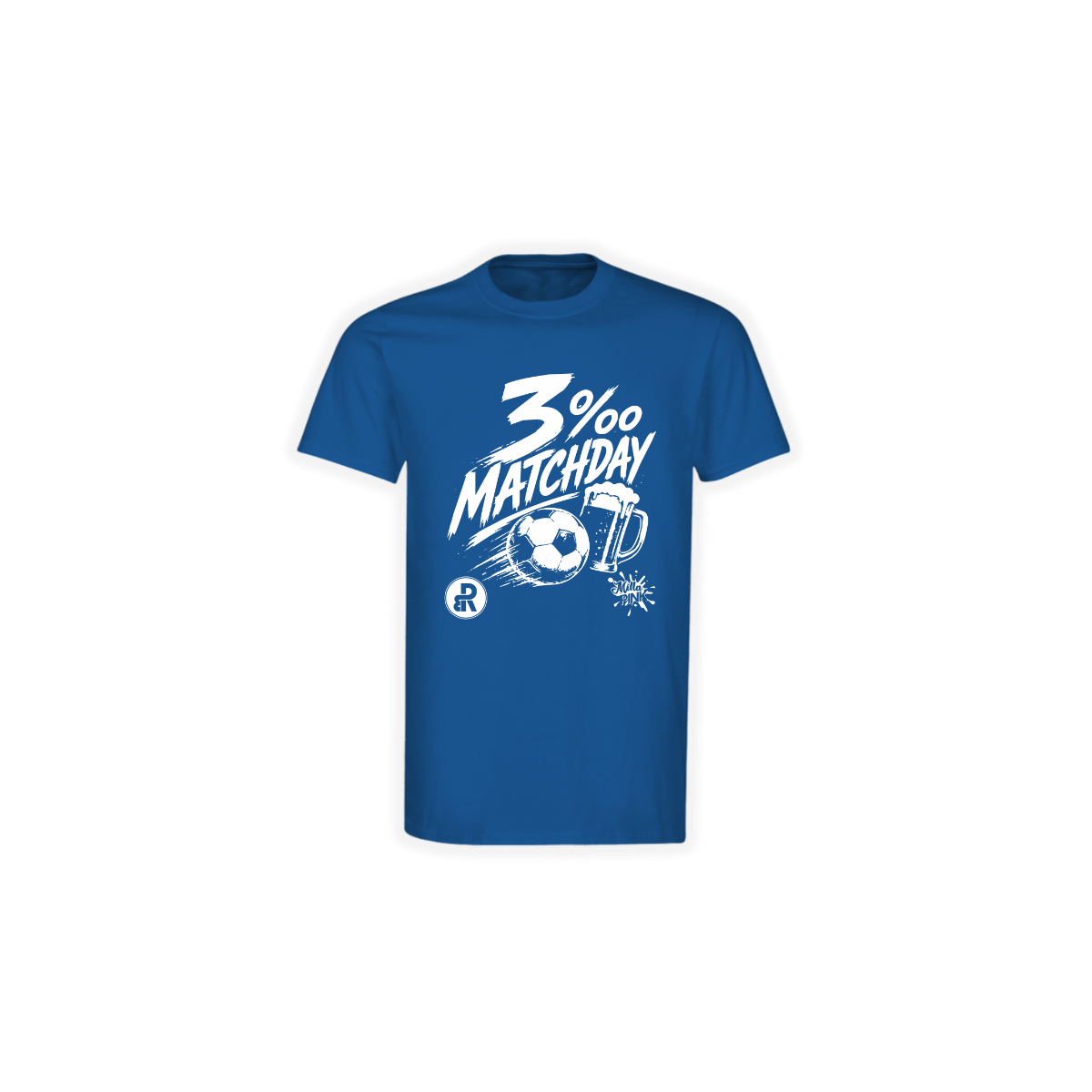 T-Shirt "3 PROMILLE MATCHDAY" blau