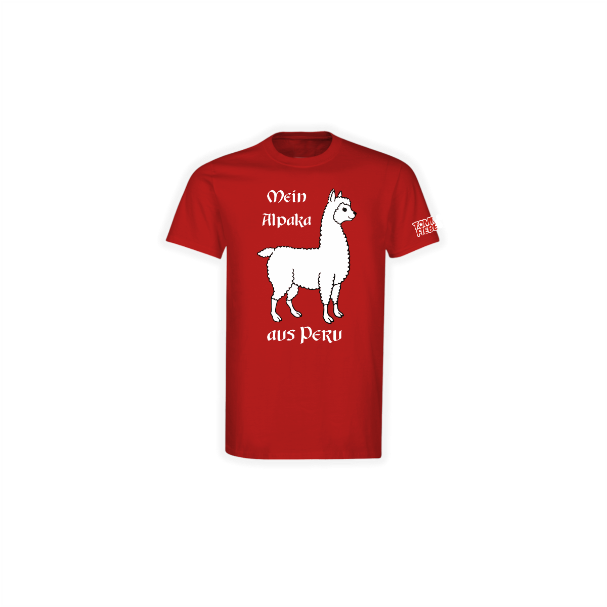 T-Shirt „MEIN ALPAKA AUS PERU” rot