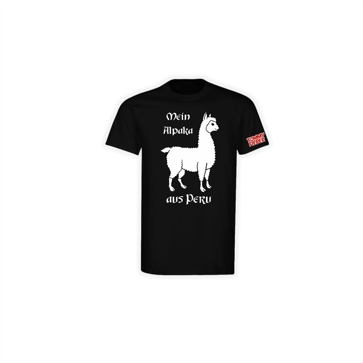 T-Shirt „MEIN ALPAKA AUS PERU” schwarz