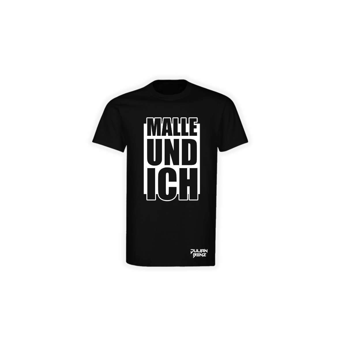 T-Shirt "MALLE UND ICH" schwarz