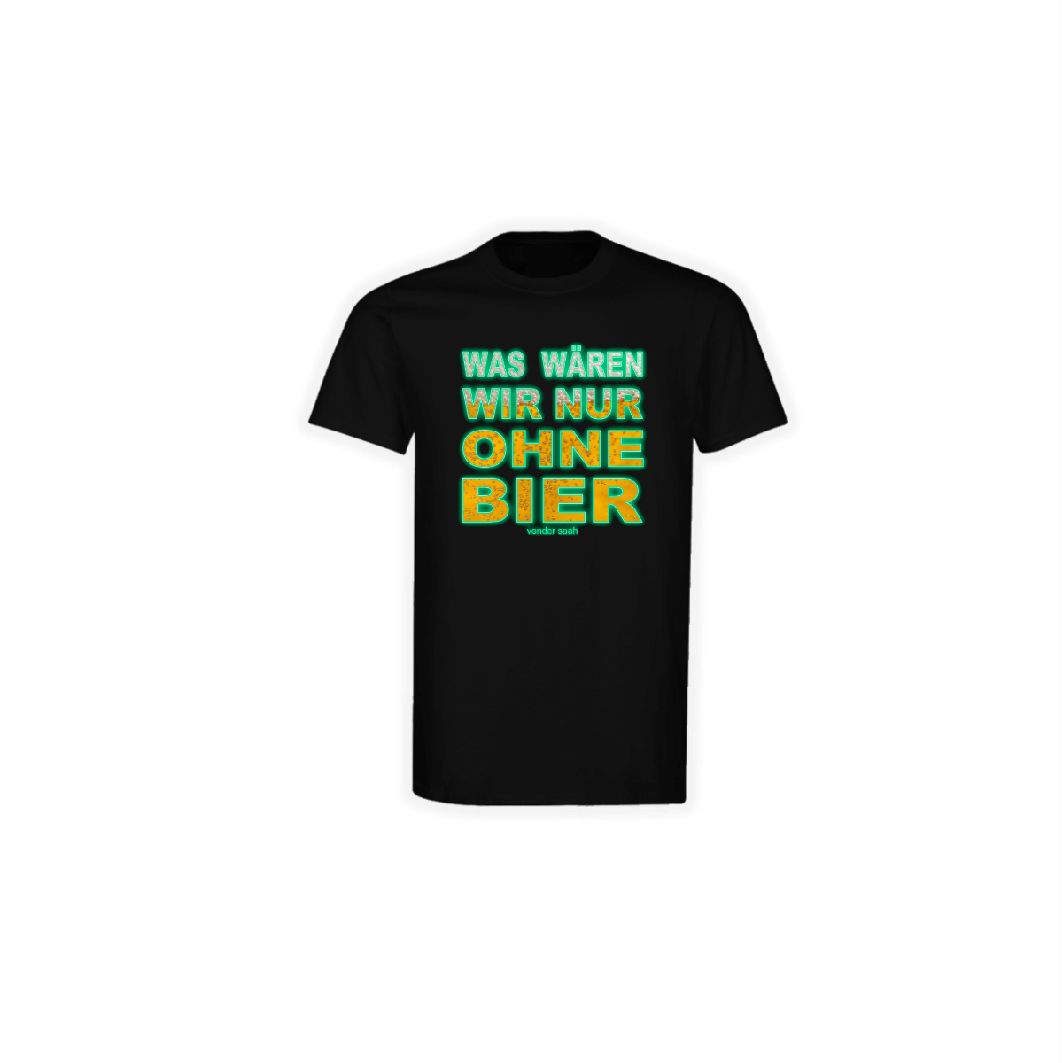 T-Shirt "OHNE BIER" schwarz