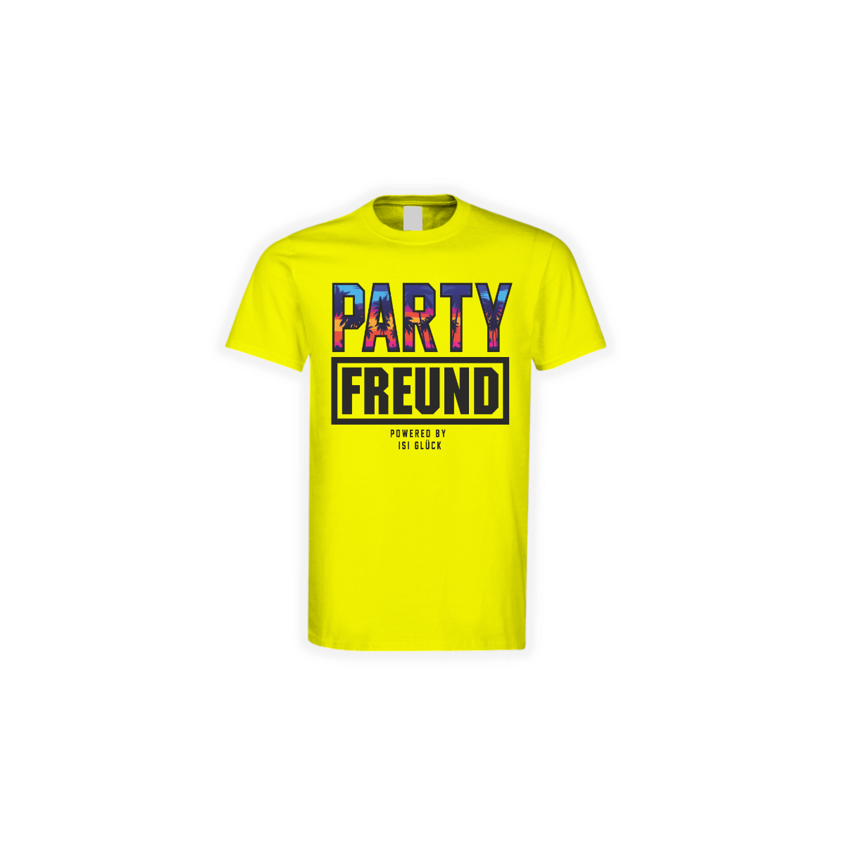 T-Shirt "Partyfreund" gelb