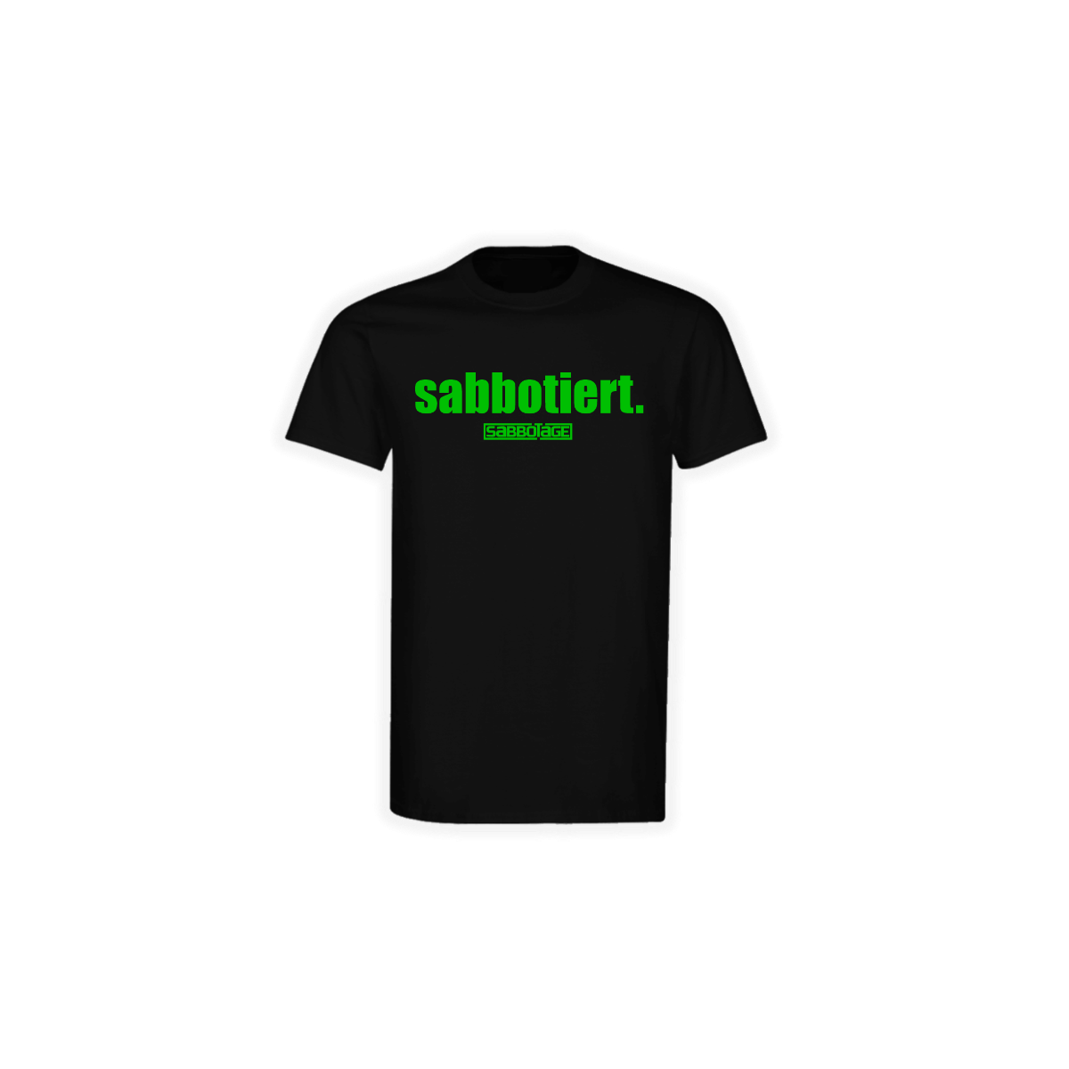 T-Shirt "SABBOTIERT." schwarz