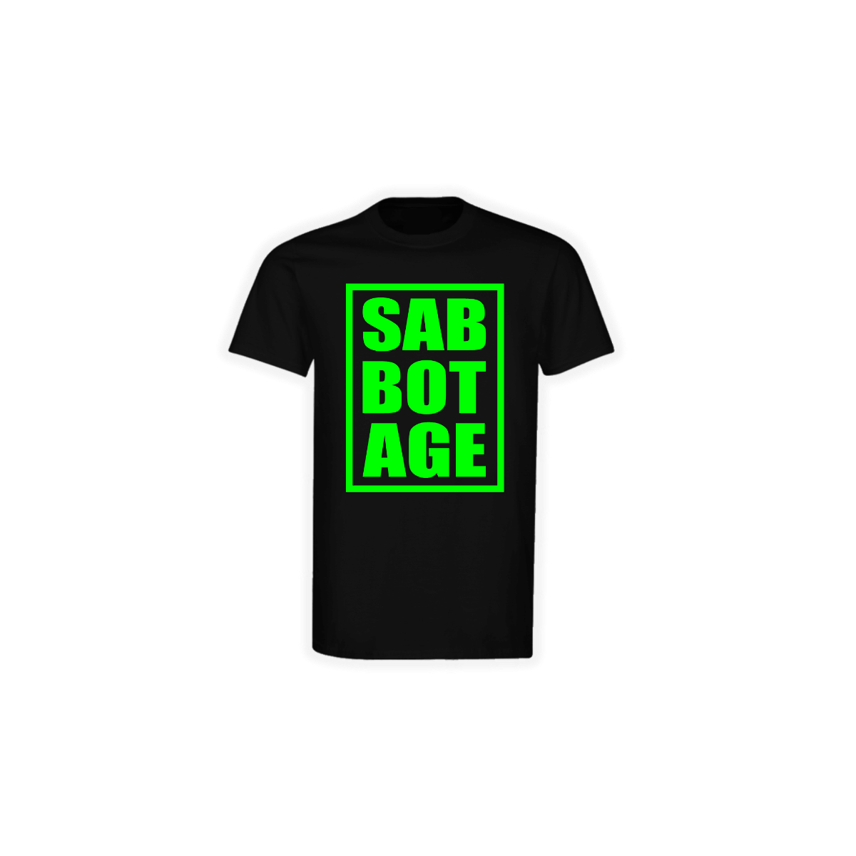 T-Shirt "SAB BOT AGE" Logo grün