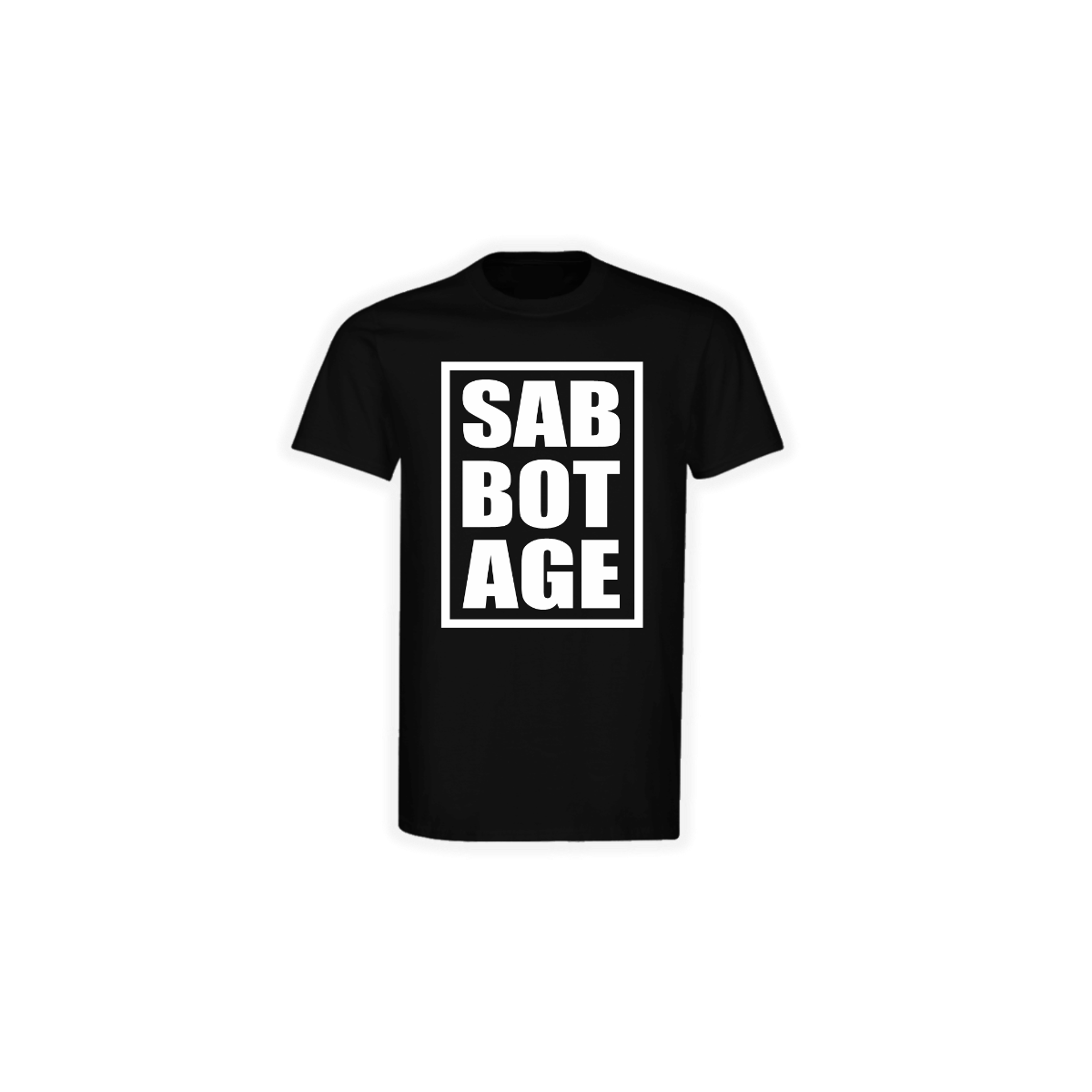 T-Shirt "SAB BOT AGE" Logo weiss