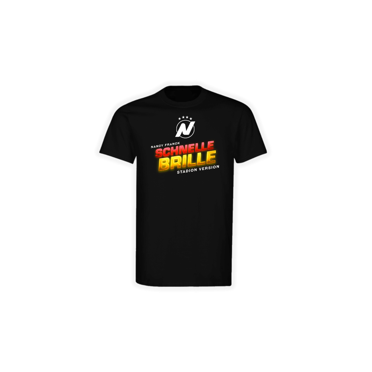 T-Shirt "Schnelle Brille STADION VERSION" schwarz