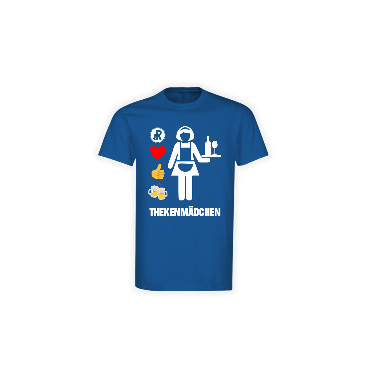 T-Shirt "THEKENMÄDCHEN" blau