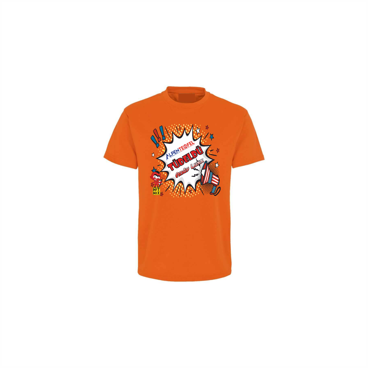 T-Shirt "TÜDELDÜ" orange