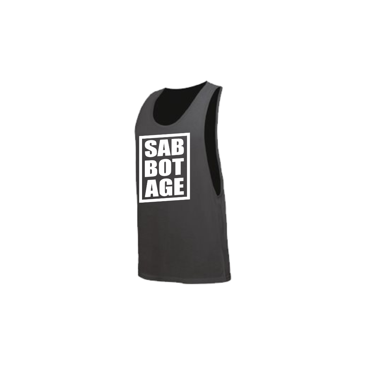 Tanktop "SAB BOT AGE" neonschwarz Logo weiss
