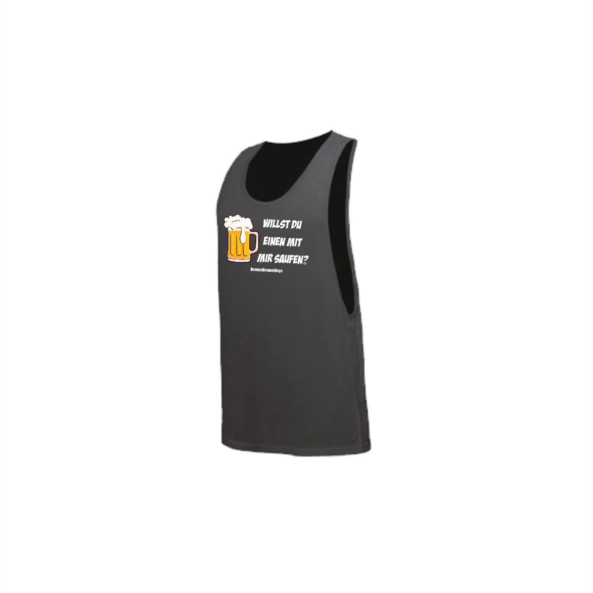 Tanktop "WILLST DU EINEN MIT MIR SAUFEN?" neonschwarz