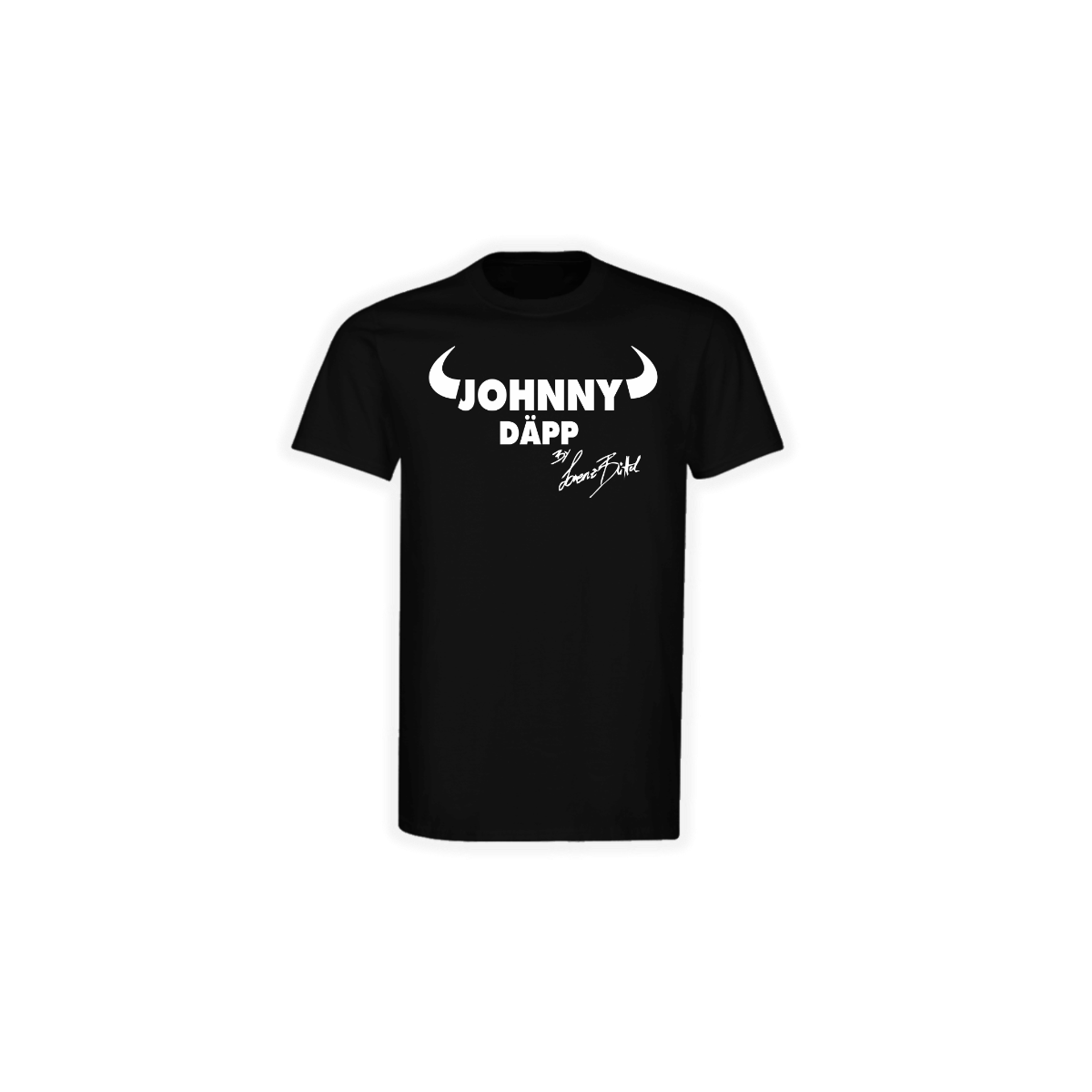 T-Shirt „JOHNNY DÄPP” Logo weiss