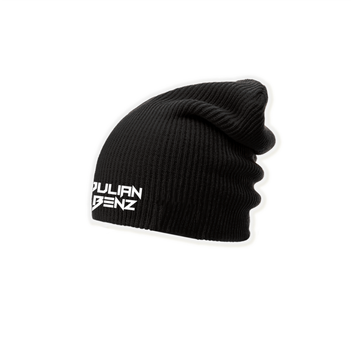 Wollmütze "JULIAN BENZ Logo" schwarz, bestickt