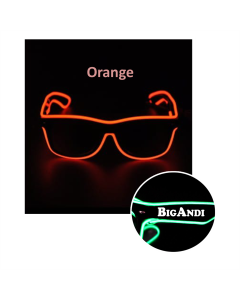 LED-Blinkbrille "BIGANDI Logo", orange