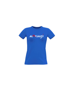 Girly-Shirt "ALMKLAUSI Logo" blau