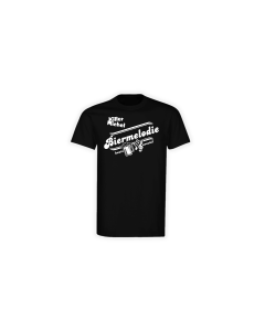 T-Shirt "BIERMELODIE" schwarz, weißer Druck