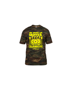 T-Shirt "WIE HEIßT DIE MUTTER?" camouflage